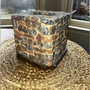 Unique Flagstone Rock TISSUE KLEENEX BOX Dispenser Box Cover